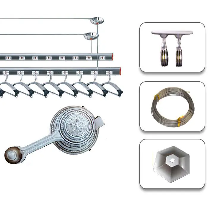 Giàn phơi thông minh GP05 hợp kim inox cao cấp