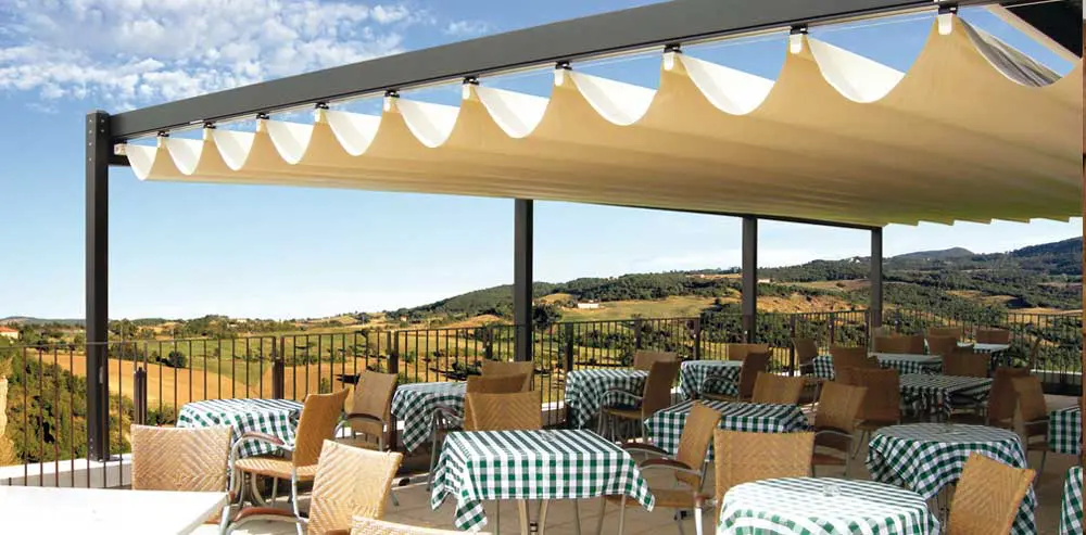 Mái che di động – điểm nhấn cho không gian