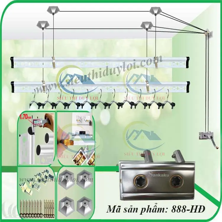 Giàn phơi quần áo 888HD giá rẻ nhất