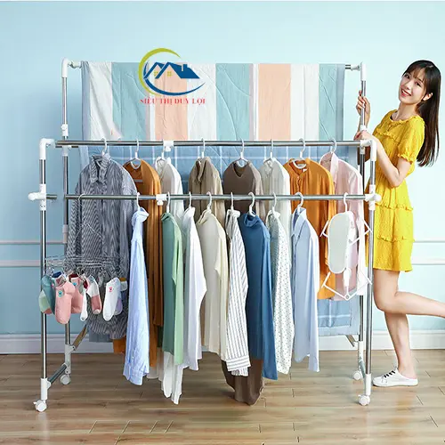 Giàn phơi đồ 3 tầng gấp gọn thông minh